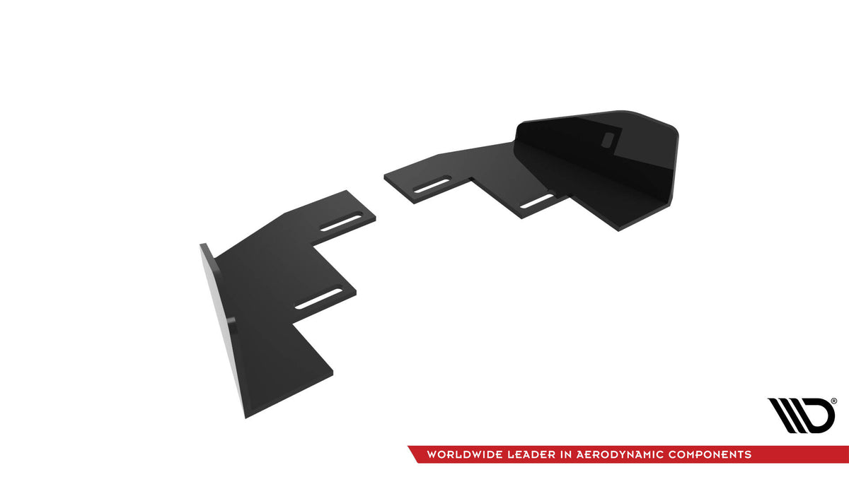 Hintere Seiten Flaps passend für VW Polo GTI Mk6 Facelift schwarz Hochglanz – Ansicht 6