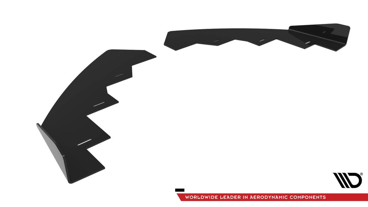 Front Stoßstange Flaps passend für VW Polo GTI Mk6 Facelift schwarz Hochglanz – Ansicht 6