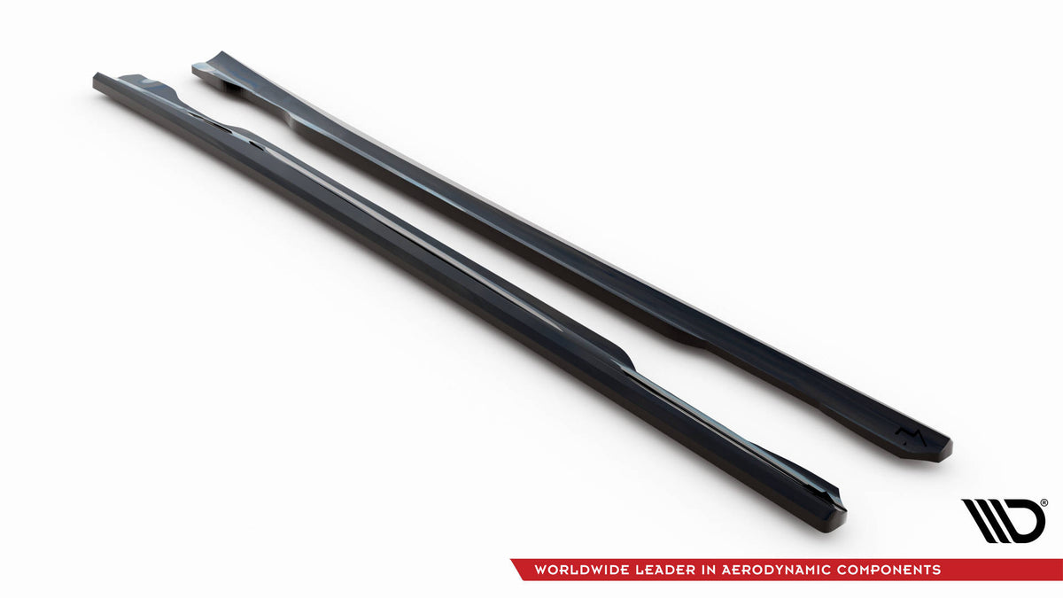 Street+ Seitenschweller Leisten passend für Mercedes-Benz A AMG-Line W176 Facelif schwarz Hochglanz – Ansicht 5