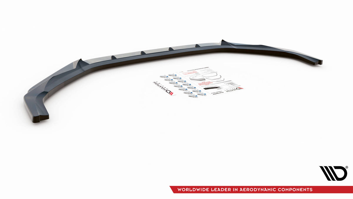 Street+ Spoilerlippe Front Ansatz V.2 passend für Hyundai I20 N Mk3 schwarz Hochglanz – Ansicht 6