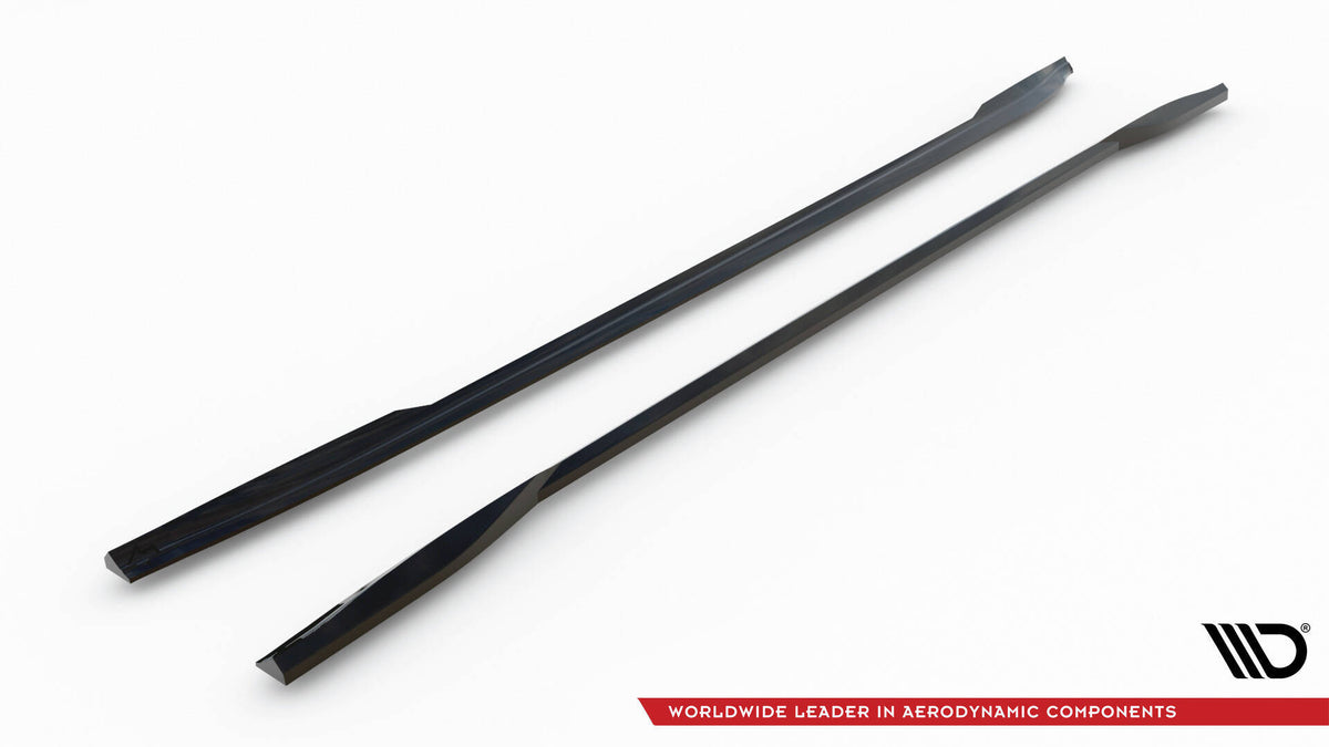 Street+ Seitenschweller Leisten V.2 passend für Tesla Model 3 Performance Mk1 Facelift  schwarz Hochglanz – Ansicht 5