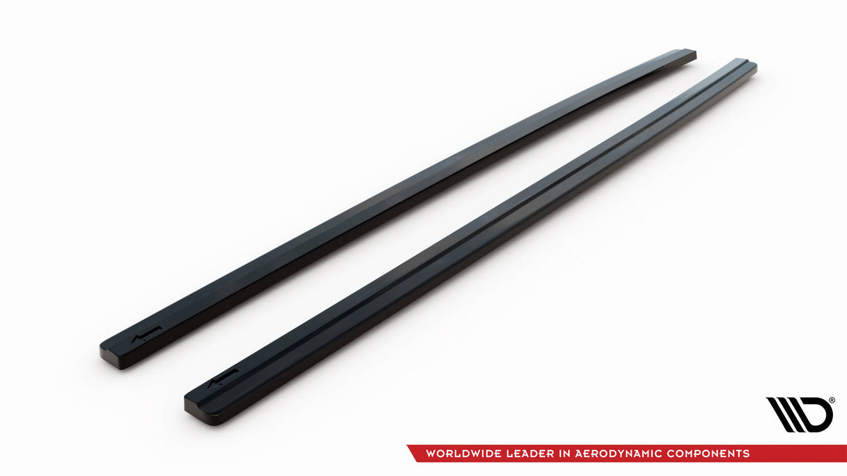 Street+ Seitenschweller Leisten passend für V.1 passend für VW Golf GTI / GTD Mk7 / Mk7 Facelift   (breit) schwarz Hochglanz – Ansicht 5