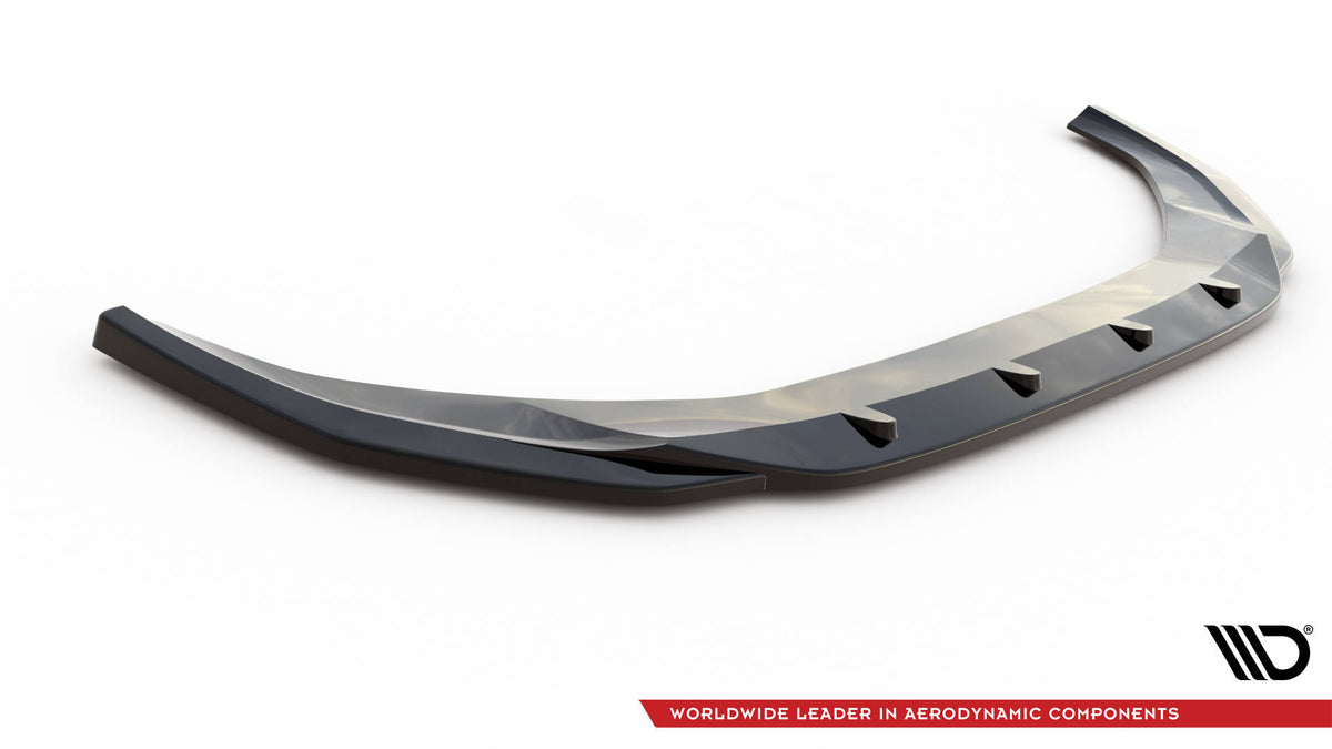Street+ Spoilerlippe Front Ansatz V.2 passend für Audi A4 B9 Facelift schwarz Hochglanz – Ansicht 5