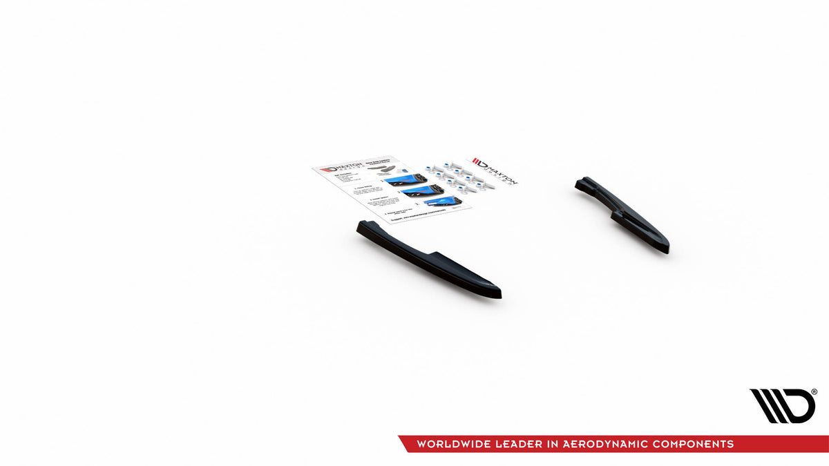 Heck Ansatz Flaps Diffusor passend für VW Touareg R-line Mk3 schwarz Hochglanz – Ansicht 5