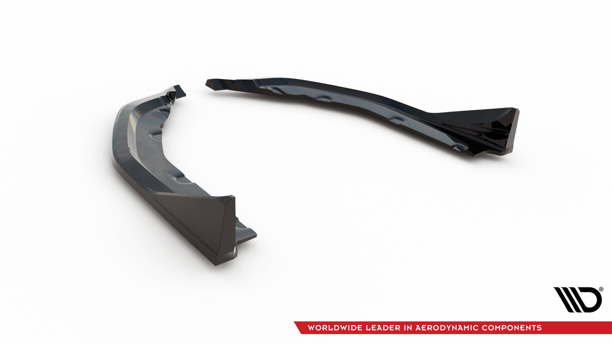 Heck Ansatz Flaps Diffusor V.6 passend für CSL Look (Für heckansatz v.1) BMW M3 Limousine / Touring G80 / G81 schwarz Hochglanz – Ansicht 6