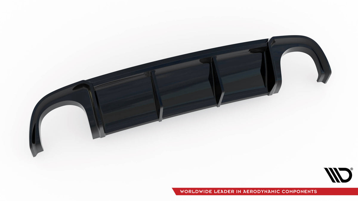 Diffusor Heck Ansatz passend für Audi RS4 B7 schwarz Hochglanz – Ansicht 7