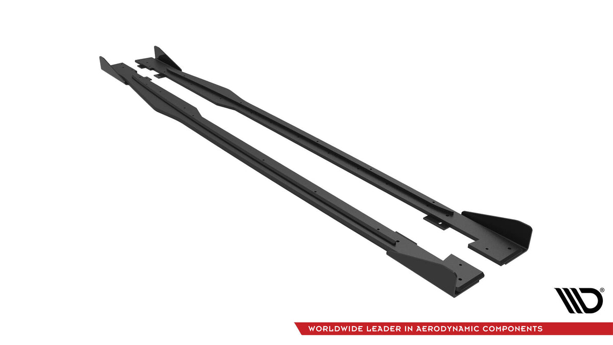 Street Pro Street+ Seitenschweller Leisten + Flaps passend für Audi TT S / S-Line 8S schwarz Hochglanz – Ansicht 7