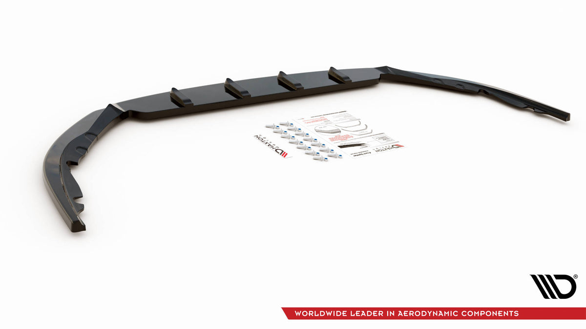 Street+ Spoilerlippe Front Ansatz V.2 passend für Toyota Avensis Mk3 Facelift schwarz Hochglanz – Ansicht 5