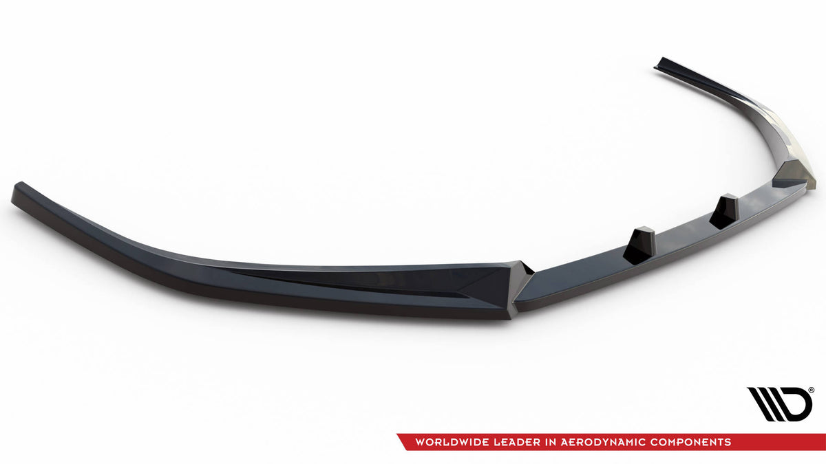 Street+ Spoilerlippe Front Ansatz V.2 passend für Lexus ES F Sport Mk7 schwarz Hochglanz – Ansicht 5