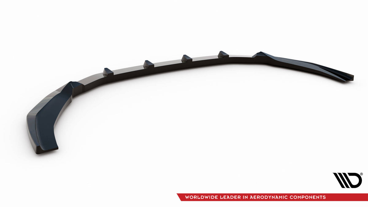 Street+ Spoilerlippe Front Ansatz V.2 passend für Audi RS4 B9 Facelift schwarz Hochglanz – Ansicht 6