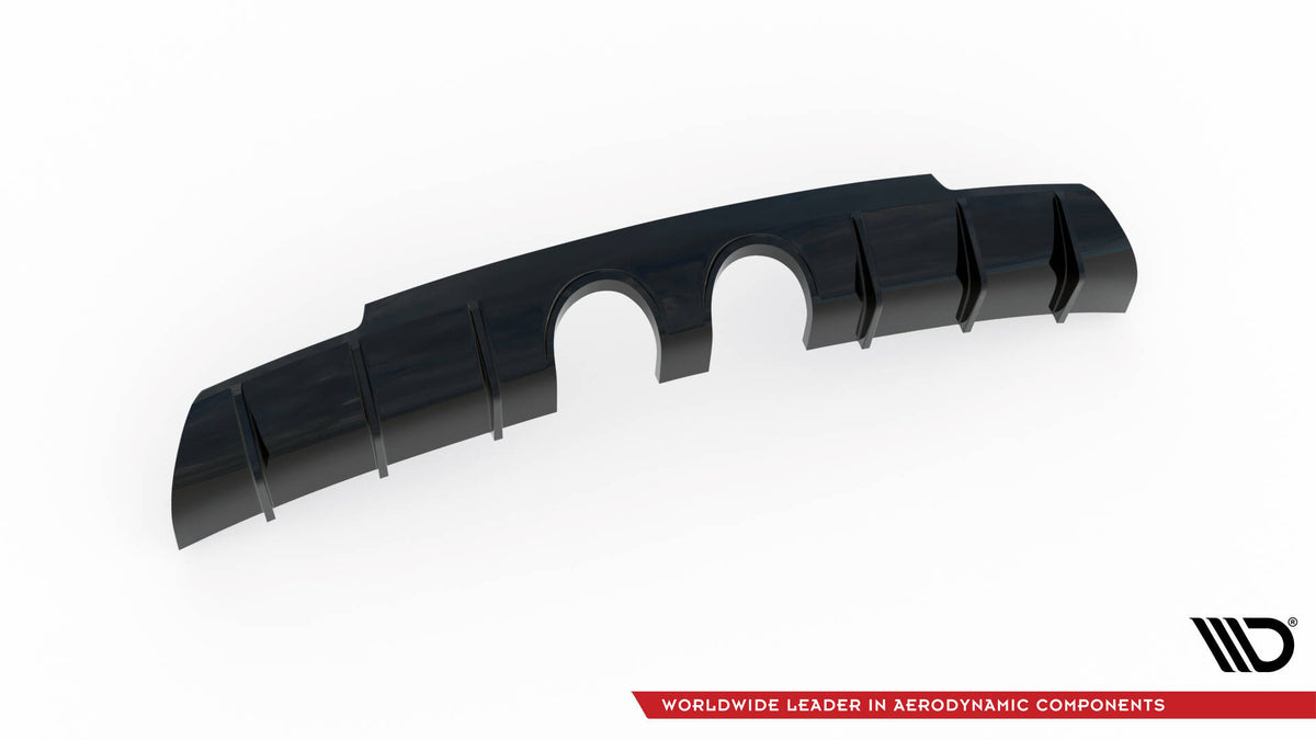 Diffusor Heck Ansatz V.3 passend für VW Scirocco R Mk3 schwarz Hochglanz – Ansicht 6