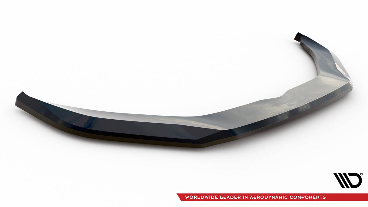 Street+ Spoilerlippe Front Ansatz V.1 passend für Porsche Panamera E-Hybrid 971 Facelift schwarz Hochglanz – Ansicht 5