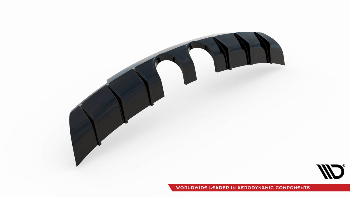 Diffusor Heck Ansatz V.3 passend für VW Scirocco R Mk3 schwarz Hochglanz – Ansicht 7