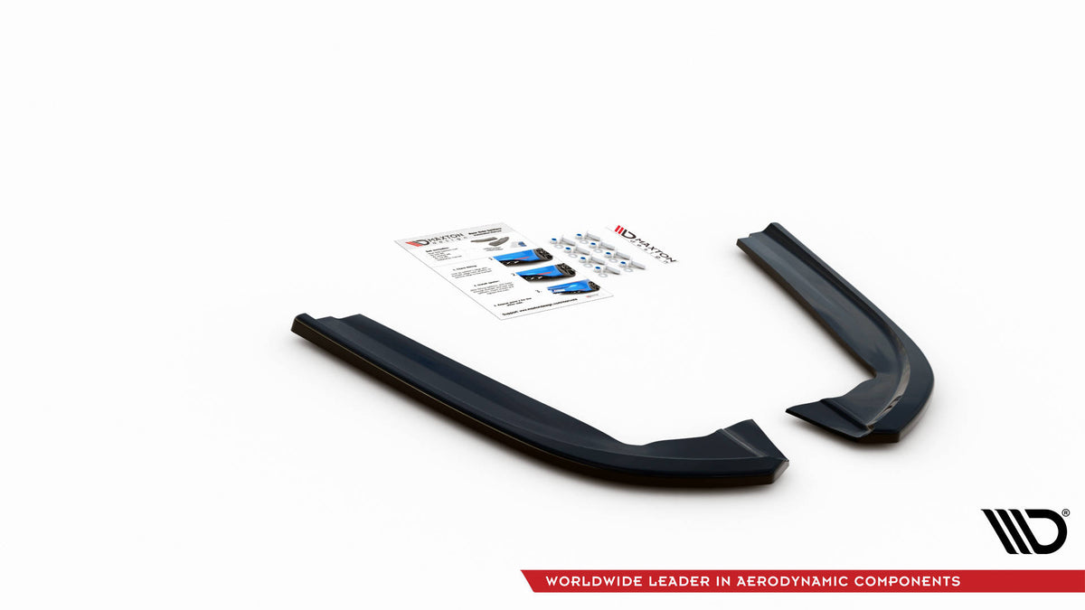 Heck Ansatz Flaps Diffusor V.1 passend für Ford Mondeo ST-Line Mk5 Facelift schwarz Hochglanz – Ansicht 4