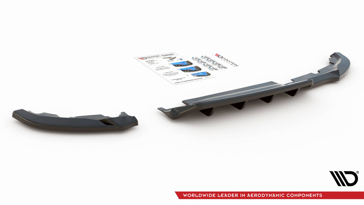 Street+ Mittlerer Diffusor RACE passend für Renault Clio Mk5 schwarz Hochglanz – Ansicht 5