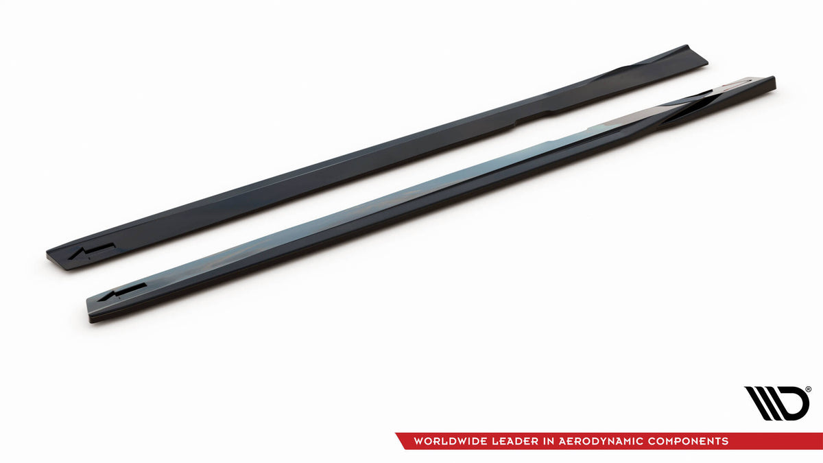 Street+ Seitenschweller Leisten passend für V.1 passend für Volvo S60/V60 R-Design Mk3 schwarz Hochglanz – Ansicht 5