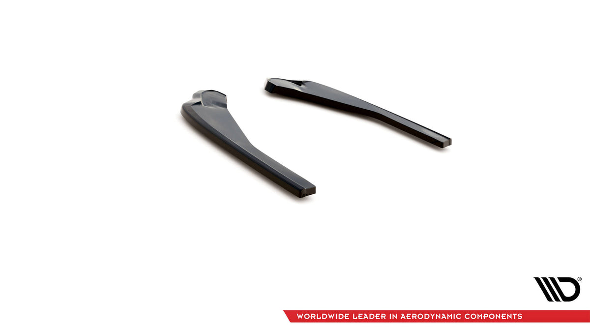 Heck Ansatz Flaps Diffusor passend für BMW X4 M-Paket G02 Facelift schwarz Hochglanz – Ansicht 5