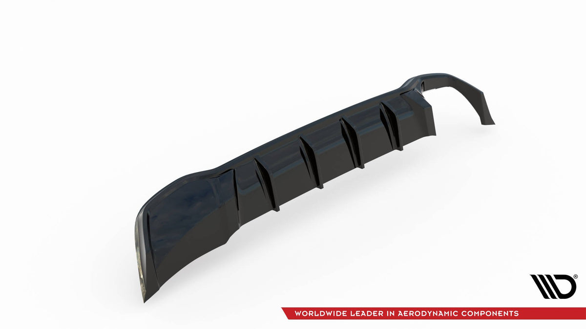 Diffusor Heck Ansatz passend für Ford Focus ST-Line Kombi Mk4 schwarz Hochglanz – Ansicht 7