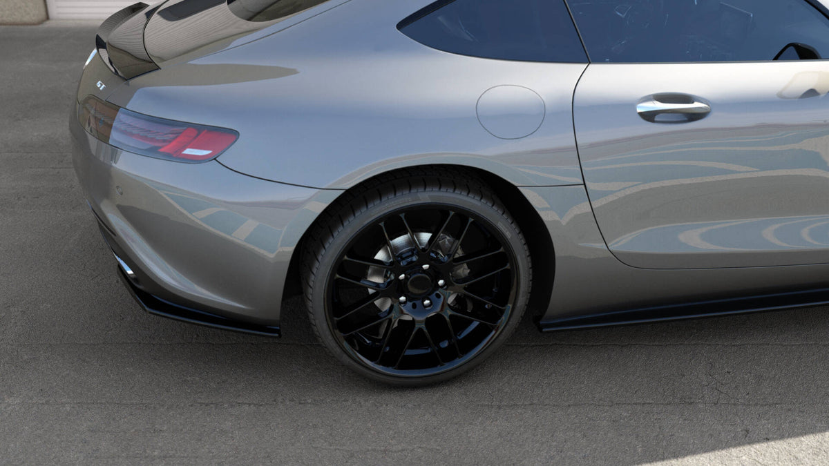 Heck Ansatz Flaps Diffusor passend für Mercedes-AMG GT / GT S C190 Facelift schwarz Hochglanz – Ansicht 1