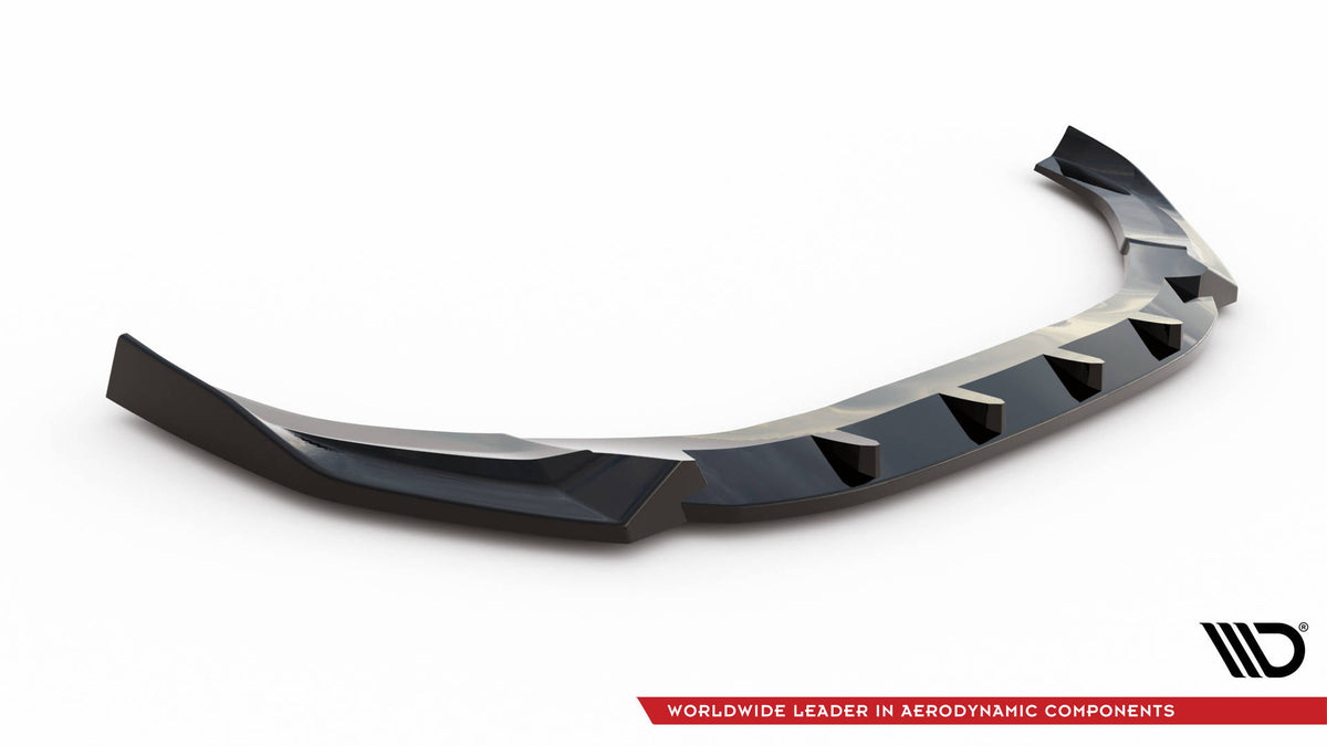 Street+ Spoilerlippe Front Ansatz V.1 passend für Audi A4 Competition B9  schwarz Hochglanz – Ansicht 5