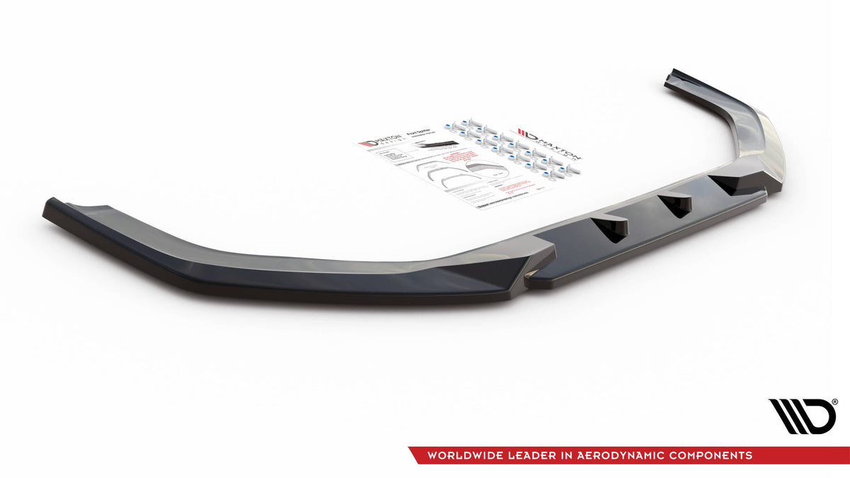 Street+ Spoilerlippe Front Ansatz V.2 passend für Honda Civic Mk9 schwarz Hochglanz – Ansicht 4