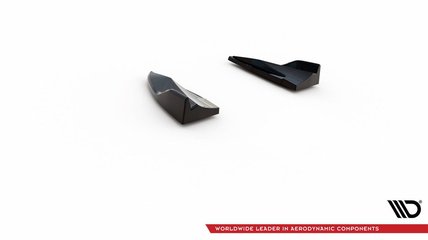 Heck Ansatz Flaps Diffusor V.2 passend für Porsche Macan Mk1  schwarz Hochglanz – Ansicht 6