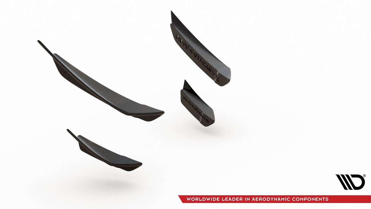 Stoßstangen Flaps Wings vorne Canards passend für VW Polo GTI Mk6 – Ansicht 6