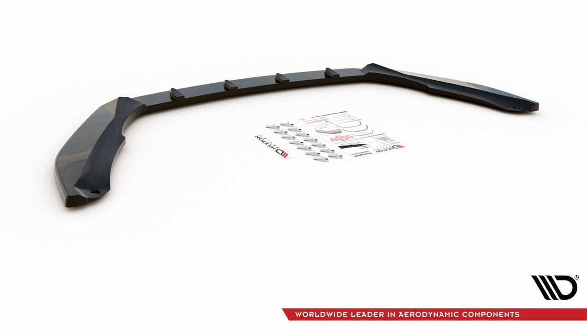 Street+ Spoilerlippe Front Ansatz V.2 passend für Skoda Octavia RS Mk3 Facelift schwarz Hochglanz – Ansicht 6