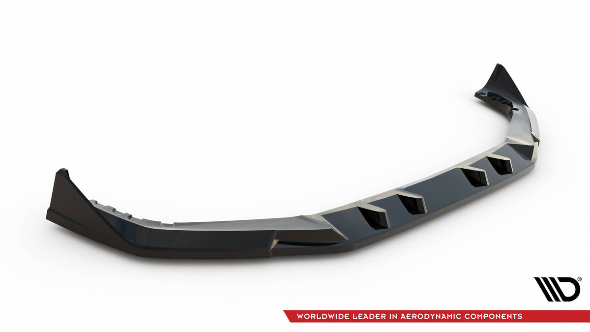 Street+ Spoilerlippe Front Ansatz V.2 passend für BMW X5 M F95 Facelift schwarz Hochglanz – Ansicht 5