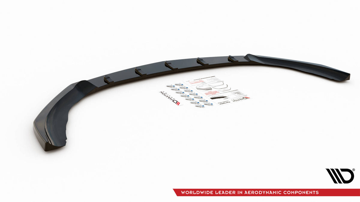 Street+ Spoilerlippe Front Ansatz V.4 passend für Mercedes A35 AMG / AMG-Line W177  schwarz Hochglanz – Ansicht 6