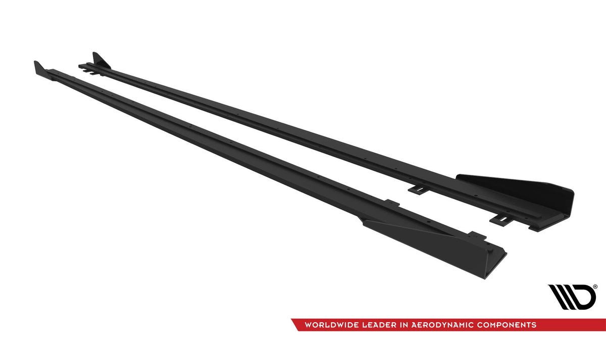 Street Pro Street+ Seitenschweller Leisten + Flaps passend für BMW 4er Coupe / Gran Coupe / Cabrio M-Paket F32 / F36 / F33  schwarz Hochglanz – Ansicht 5