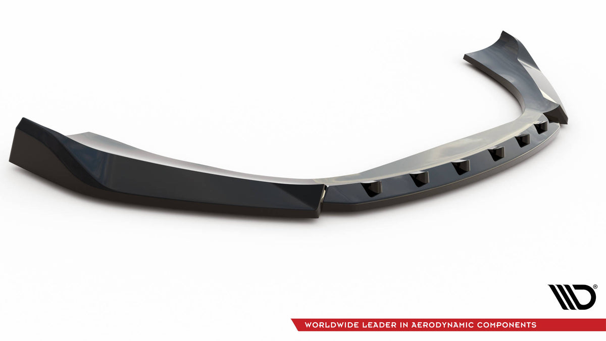 Street+ Spoilerlippe Front Ansatz V.2 passend für Porsche Macan Mk1 schwarz Hochglanz – Ansicht 5