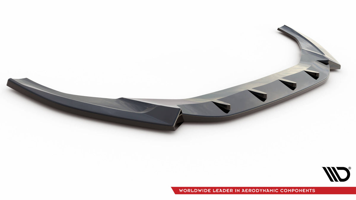 Street+ Spoilerlippe Front Ansatz V.2 passend für Audi S5 / A5 S-Line F5 Facelift schwarz Hochglanz – Ansicht 5