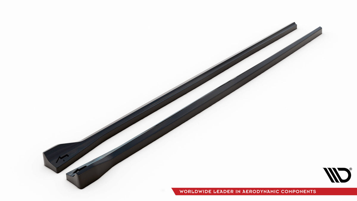 Street+ Seitenschweller Leisten passend für Renault Megane GT Line Grandtour Mk3 Facelift schwarz Hochglanz – Ansicht 6