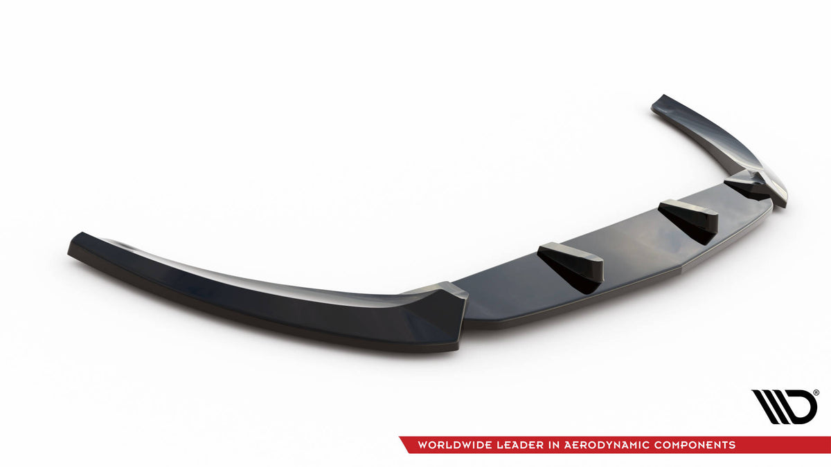 Street+ Spoilerlippe Front Ansatz passend für Mercedes-Benz B W246 Facelift schwarz Hochglanz – Ansicht 5