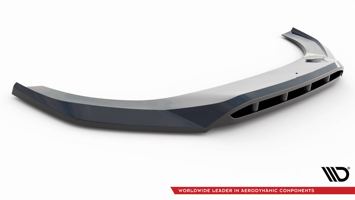 Street+ Spoilerlippe Front Ansatz V.2 passend für Audi SQ7 / Q7 S-Line Mk2 schwarz Hochglanz – Ansicht 5