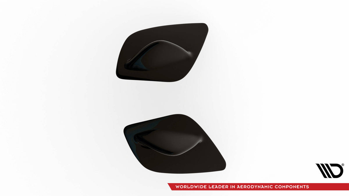 Spoiler Seiten Erweiterung Mercedes A W176 AMG Facelift schwarz Hochglanz – Ansicht 9