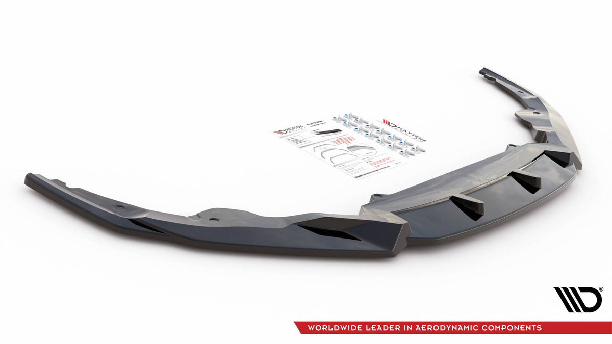 Street+ Spoilerlippe Front Ansatz V.1 passend für Audi R8 Mk2 Facelift schwarz Hochglanz – Ansicht 6