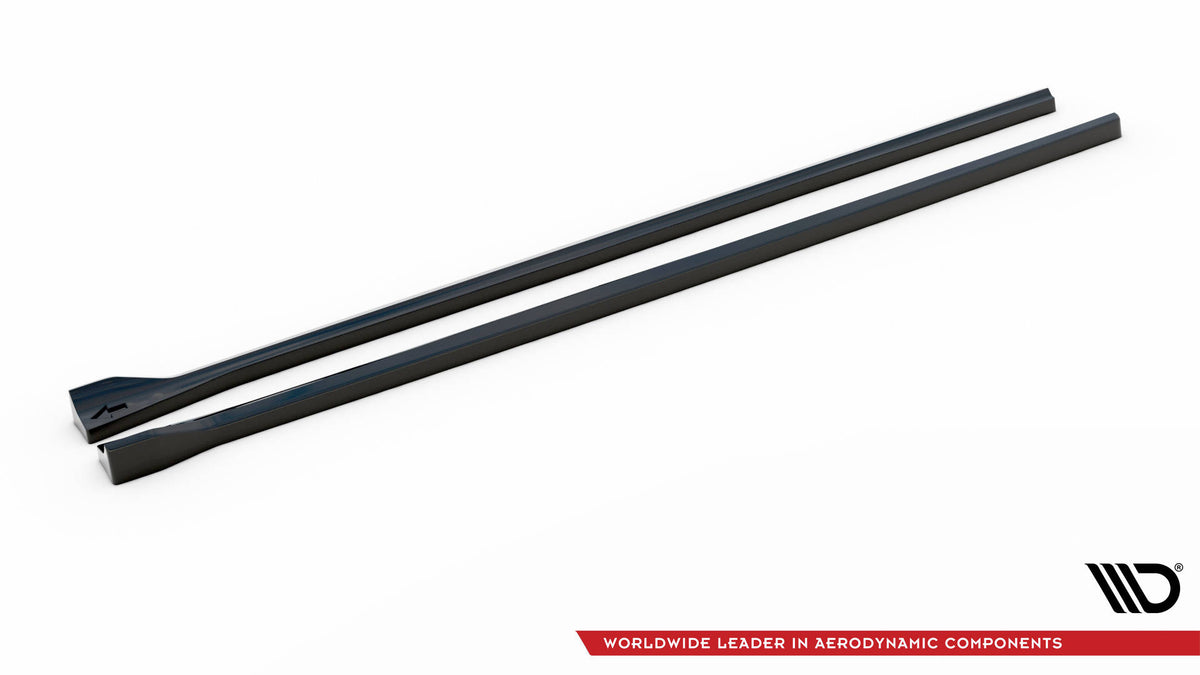 Street+ Seitenschweller Leisten passend für Renault Megane GT Line Grandtour Mk3 Facelift schwarz Hochglanz – Ansicht 5