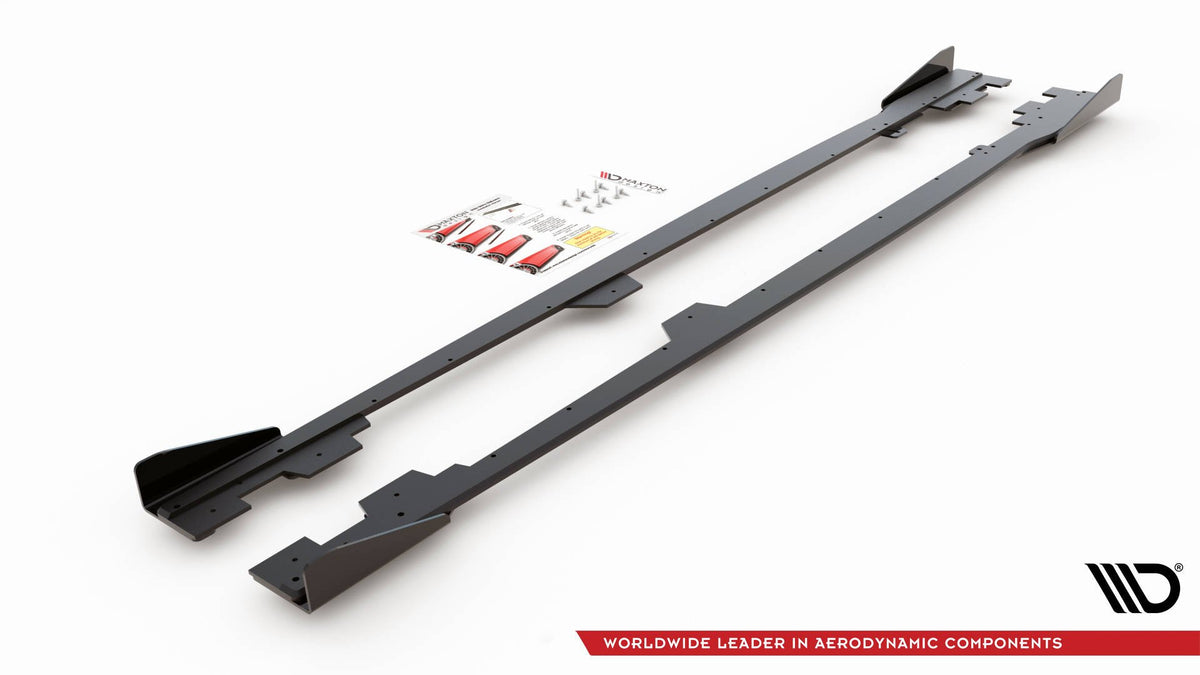 Street Pro Street+ Seitenschweller Leisten + Flaps passend für BMW 1er F21 M135i / M140i / M-Paket schwarz Hochglanz – Ansicht 6