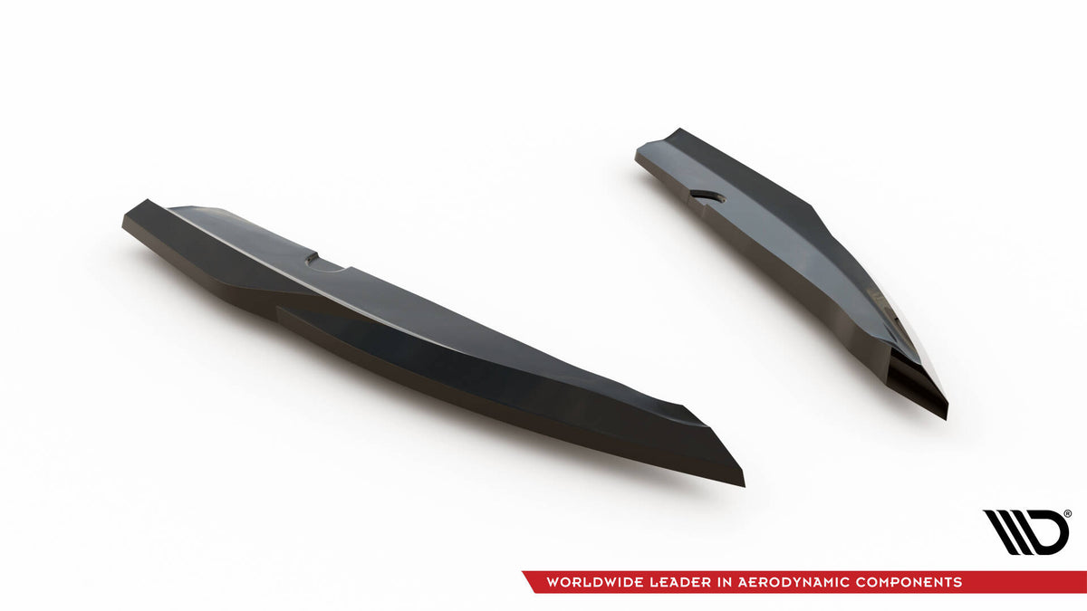 Heck Ansatz Flaps Diffusor passend für Ford Focus Vignale Kombi Mk4 schwarz Hochglanz – Ansicht 5