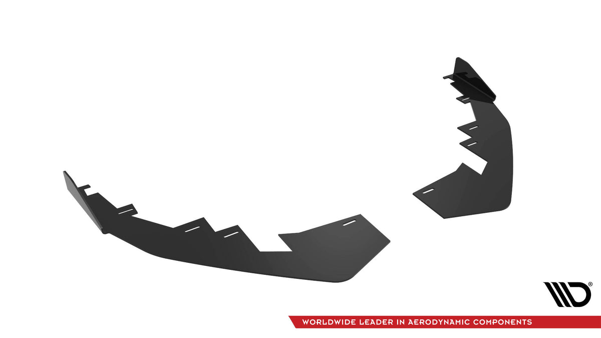 Front Stoßstange Flaps passend für Audi A3 S-Line Limousine / S3 Limousine 8Y Facelift schwarz Hochglanz – Ansicht 5