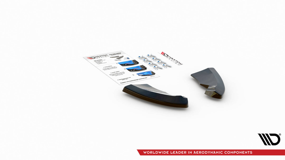 Heck Ansatz Flaps Diffusor V.1 passend für Opel Astra GTC OPC-Line J schwarz Hochglanz – Ansicht 5