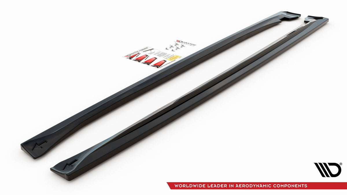 Street+ Seitenschweller Leisten passend für Dodge Durango RT Mk3 schwarz Hochglanz – Ansicht 6