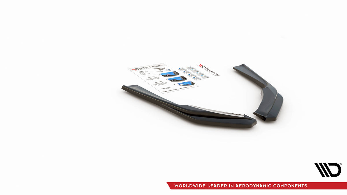 Heck Ansatz Flaps Diffusor passend für Infiniti Q60 S Mk2 schwarz Hochglanz – Ansicht 4