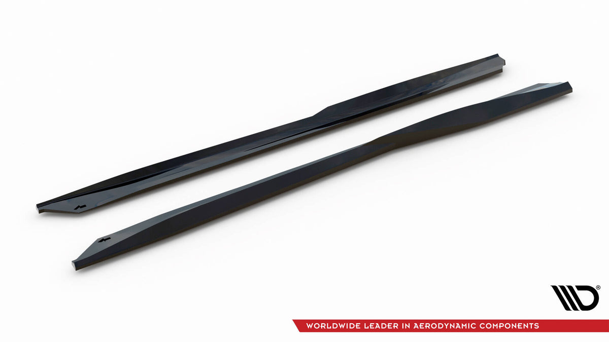 Street+ Seitenschweller Leisten passend für V.1 passend für Chevrolet Camaro SS Mk6 Facelift schwarz Hochglanz – Ansicht 5