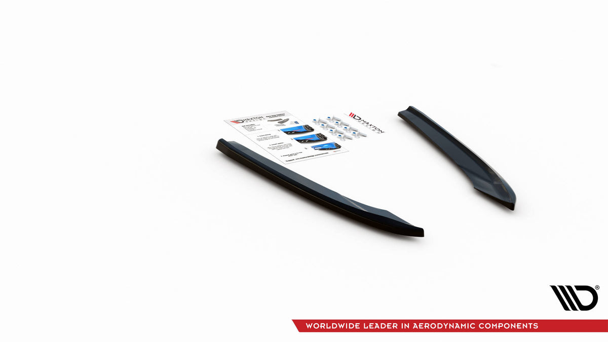 Heck Ansatz Flaps Diffusor V.1 passend für Cupra Leon ST Mk1 Facelift schwarz Hochglanz – Ansicht 4