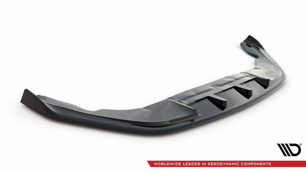 Street+ Spoilerlippe Front Ansatz V.1 passend für Maserati Granturismo Mk1 Facelift schwarz Hochglanz – Ansicht 4