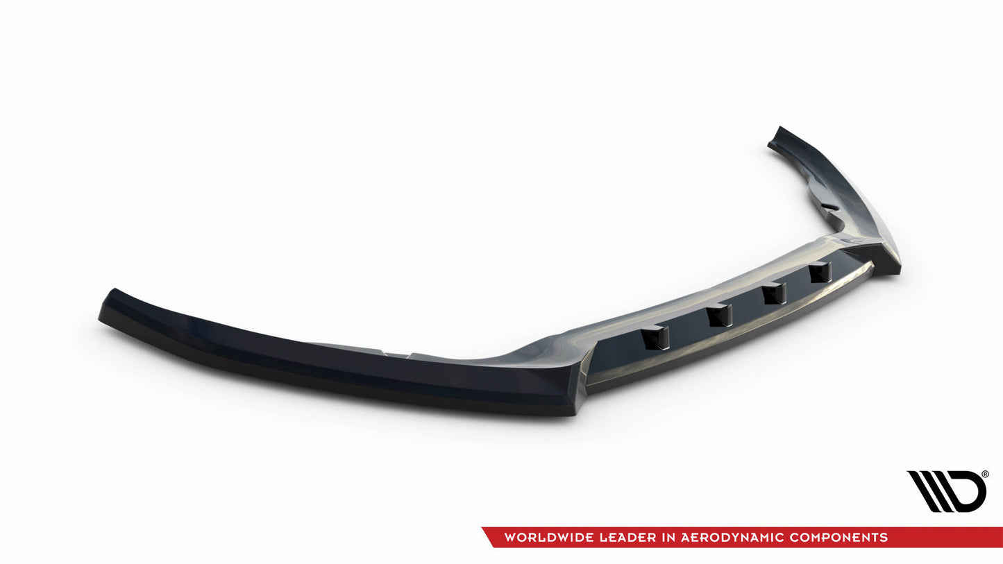 Street+ Spoilerlippe Front Ansatz V.2 passend für Ford Transit Connect Mk2 Facelift schwarz Hochglanz – Ansicht 5