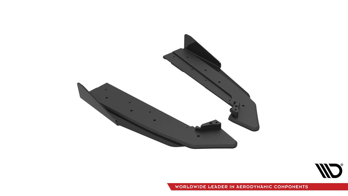 Street Pro Heck Ansatz Flaps Diffusor V.1 + Flaps passend für Ford Mustang GT Mk6 Facelift schwarz Hochglanz – Ansicht 5